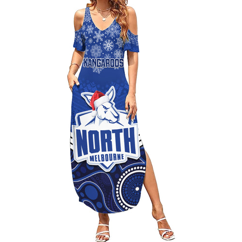 custom-north-melbourne-football-christmas-summer-maxi-dress-merry-xmas-2023-mix-aboriginal-art