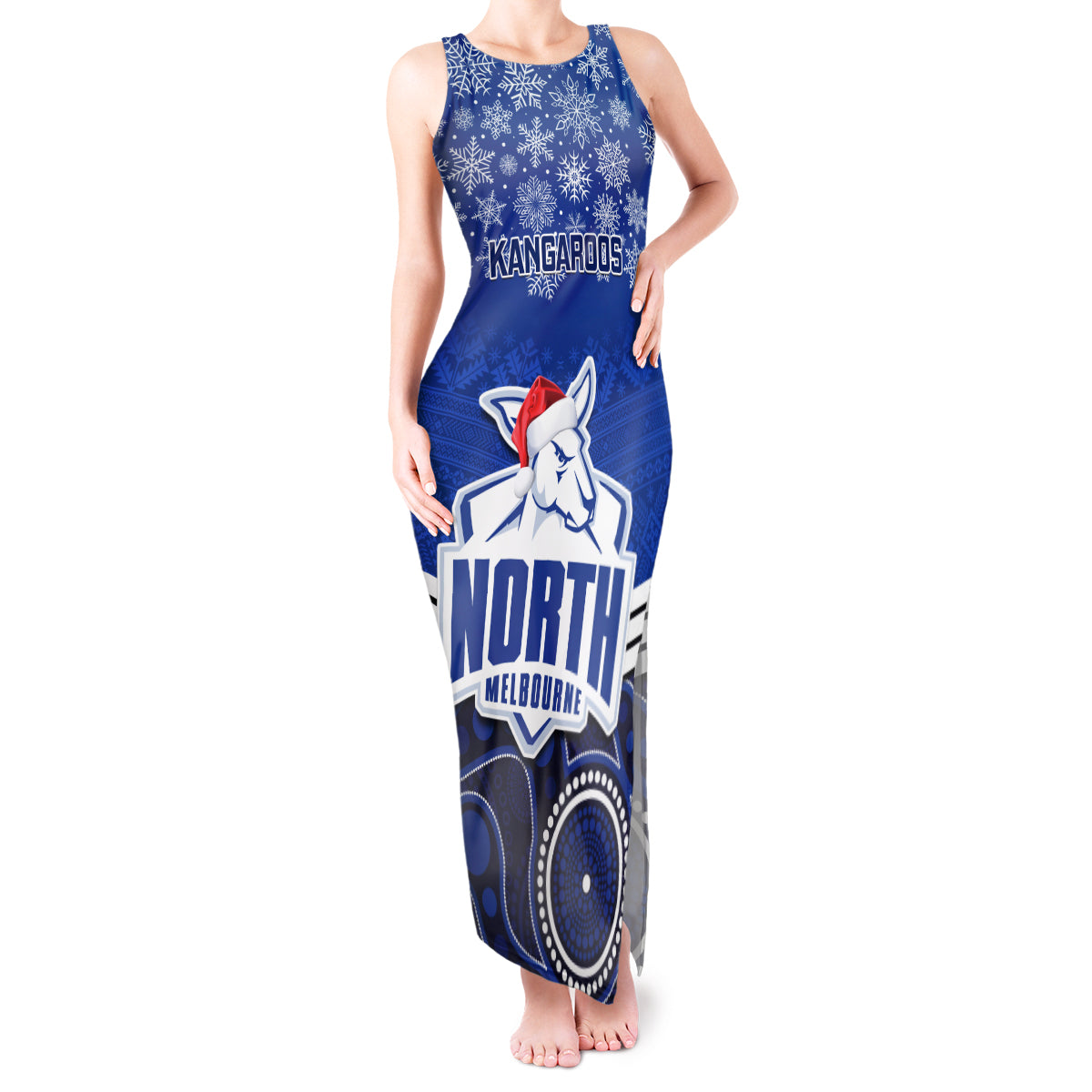 custom-north-melbourne-football-christmas-tank-maxi-dress-merry-xmas-2023-mix-aboriginal-art