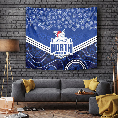 custom-north-melbourne-football-christmas-tapestry-merry-xmas-2023-mix-aboriginal-art