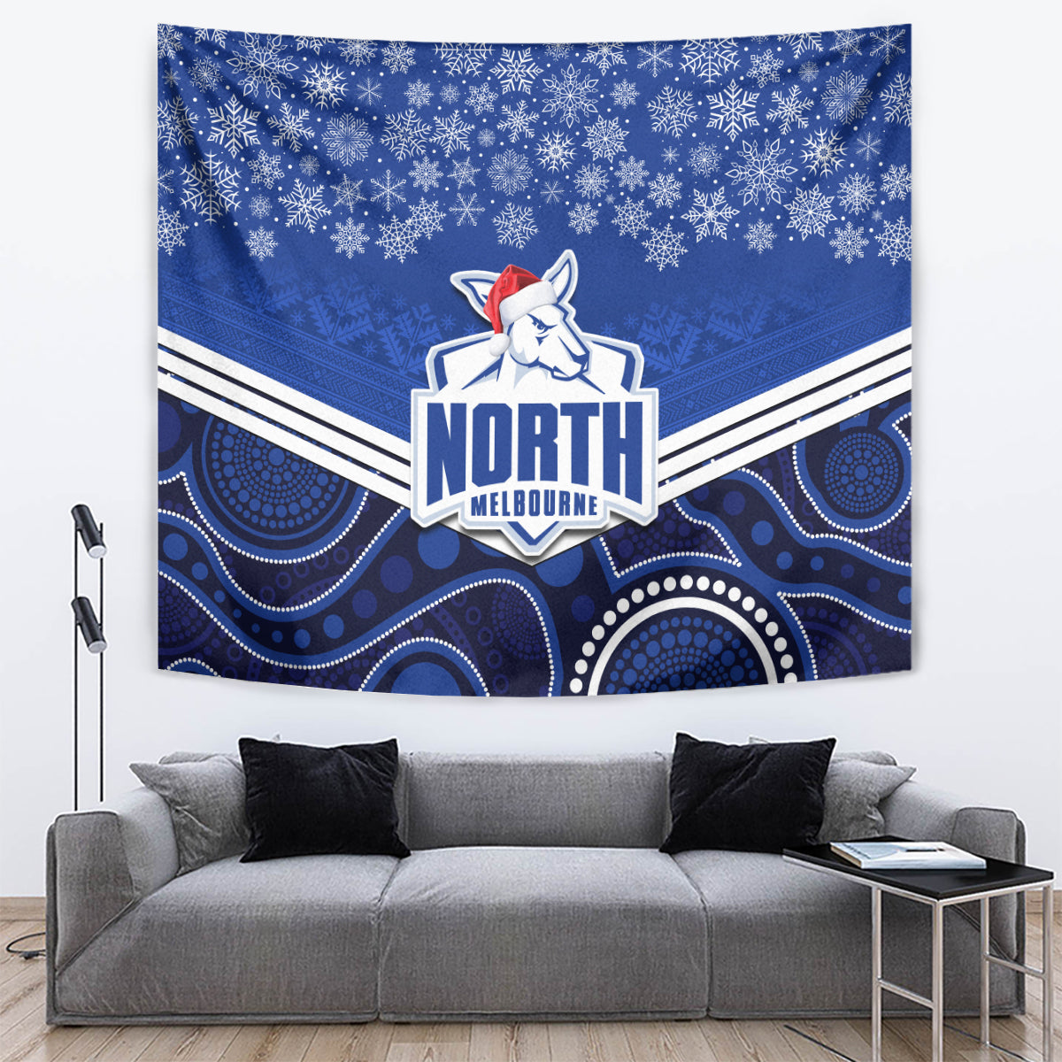 custom-north-melbourne-football-christmas-tapestry-merry-xmas-2023-mix-aboriginal-art