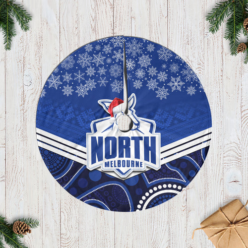 north-melbourne-football-christmas-tree-skirt-merry-xmas-2023-mix-aboriginal-art