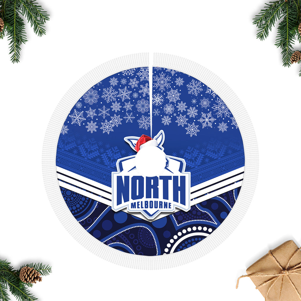 north-melbourne-football-christmas-tree-skirt-merry-xmas-2023-mix-aboriginal-art