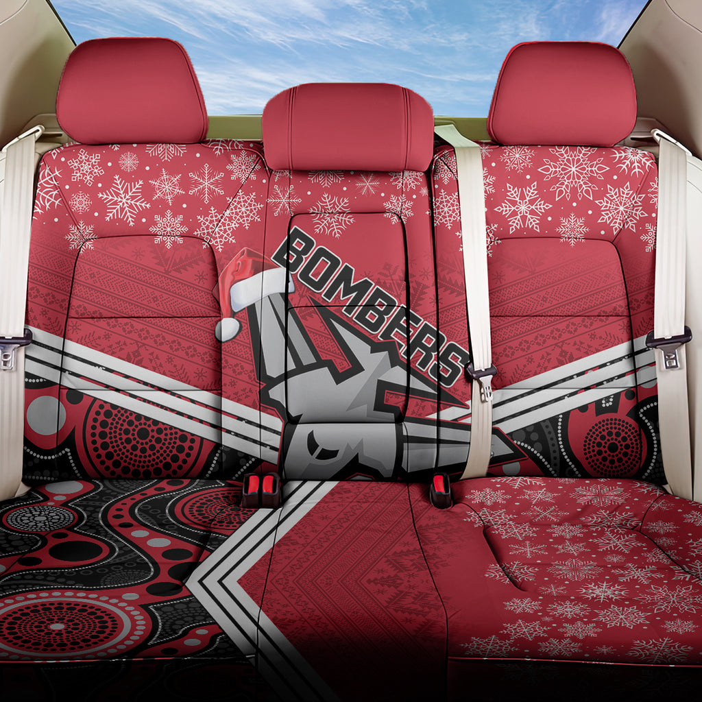 custom-essendon-football-christmas-back-car-seat-cover-merry-xmas-2023-mix-aboriginal-art