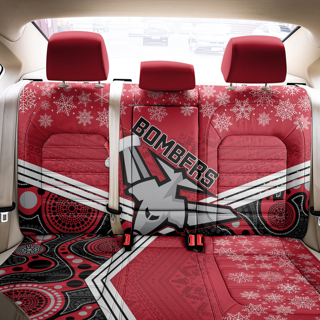 custom-essendon-football-christmas-back-car-seat-cover-merry-xmas-2023-mix-aboriginal-art