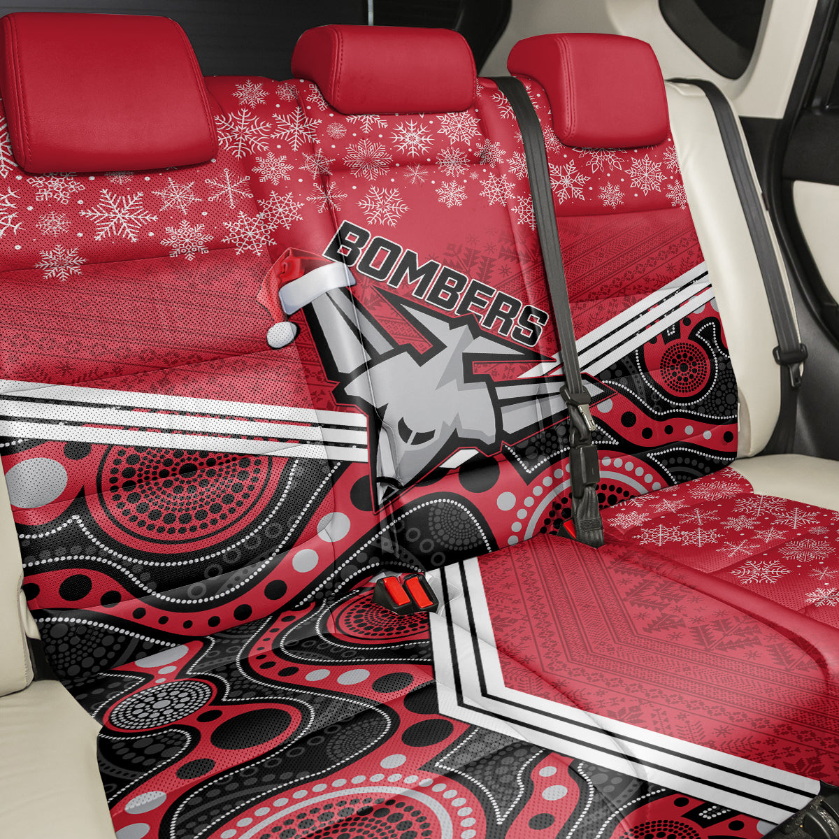 custom-essendon-football-christmas-back-car-seat-cover-merry-xmas-2023-mix-aboriginal-art