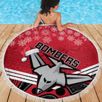 custom-essendon-football-christmas-beach-blanket-merry-xmas-2023-mix-aboriginal-art