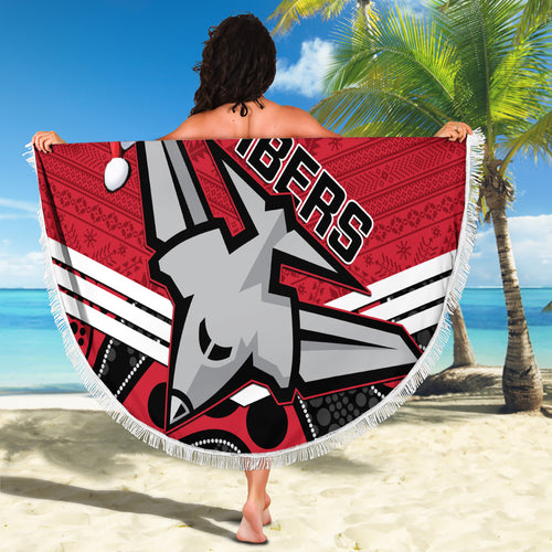 custom-essendon-football-christmas-beach-blanket-merry-xmas-2023-mix-aboriginal-art