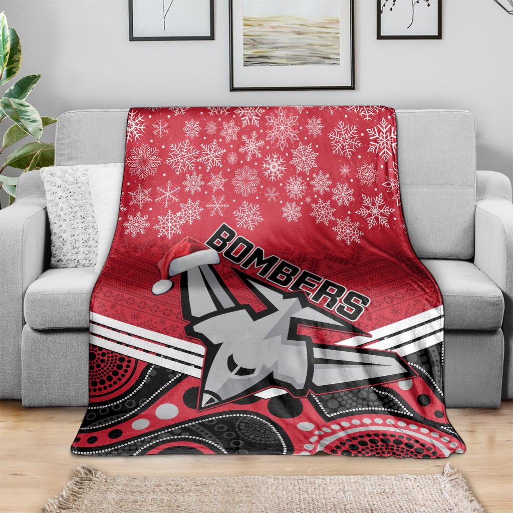 custom-essendon-football-christmas-blanket-merry-xmas-2023-mix-aboriginal-art