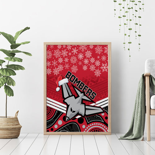 custom-essendon-football-christmas-canvas-wall-art-merry-xmas-2023-mix-aboriginal-art