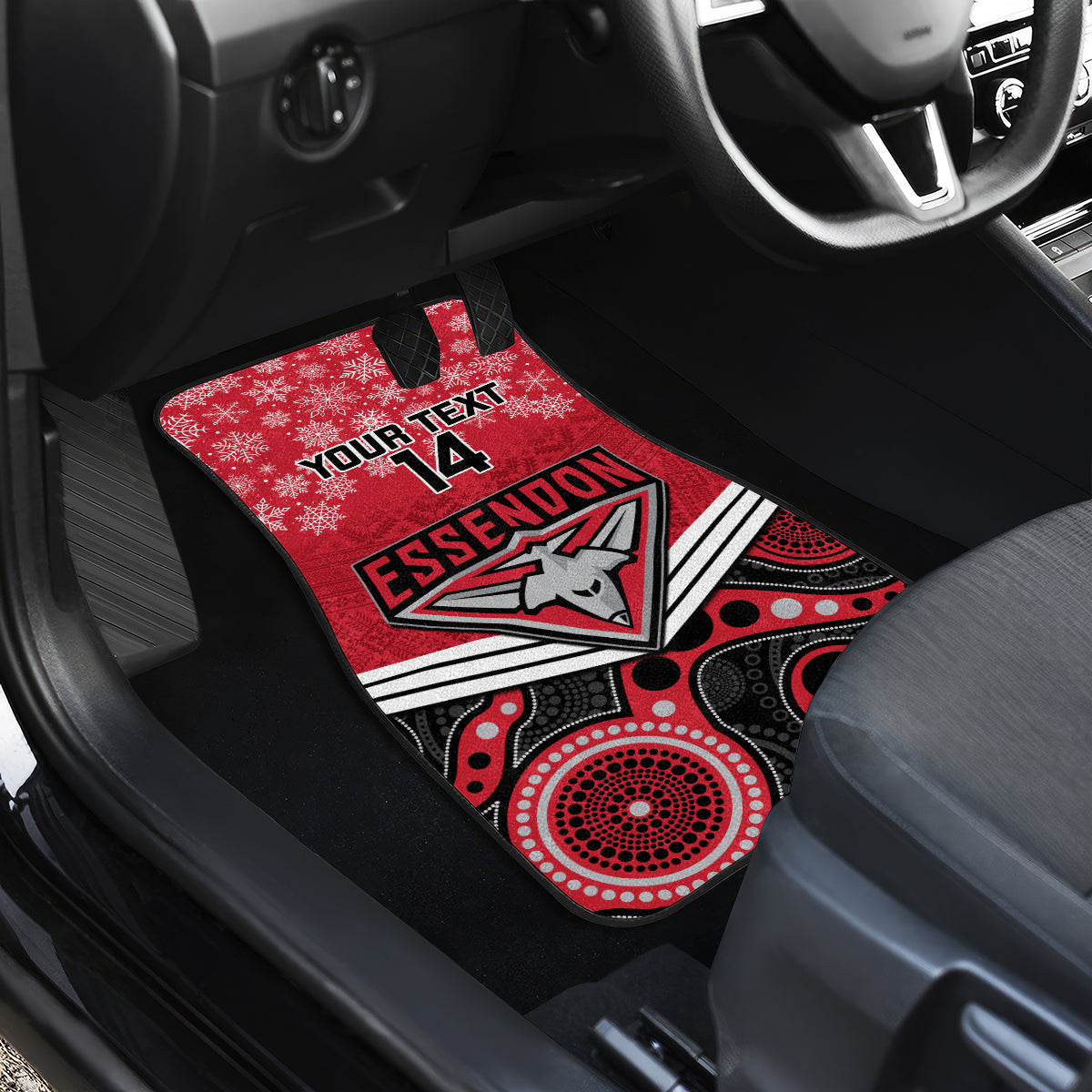 custom-essendon-football-christmas-car-mats-merry-xmas-2023-mix-aboriginal-art