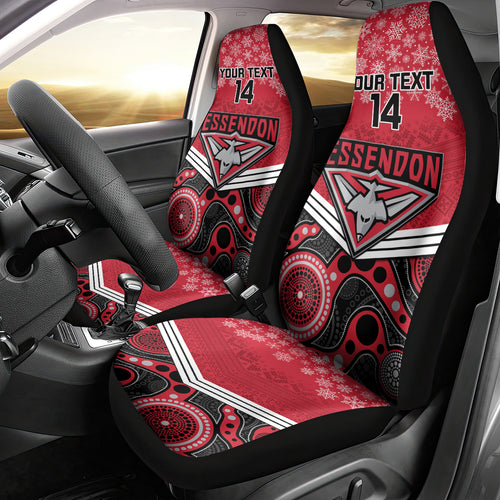 custom-essendon-football-christmas-car-seat-cover-merry-xmas-2023-mix-aboriginal-art