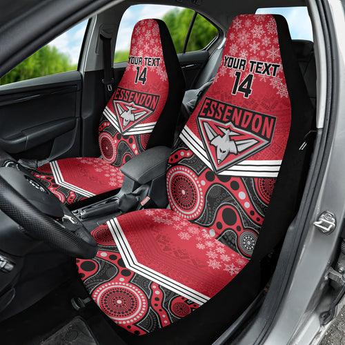 custom-essendon-football-christmas-car-seat-cover-merry-xmas-2023-mix-aboriginal-art