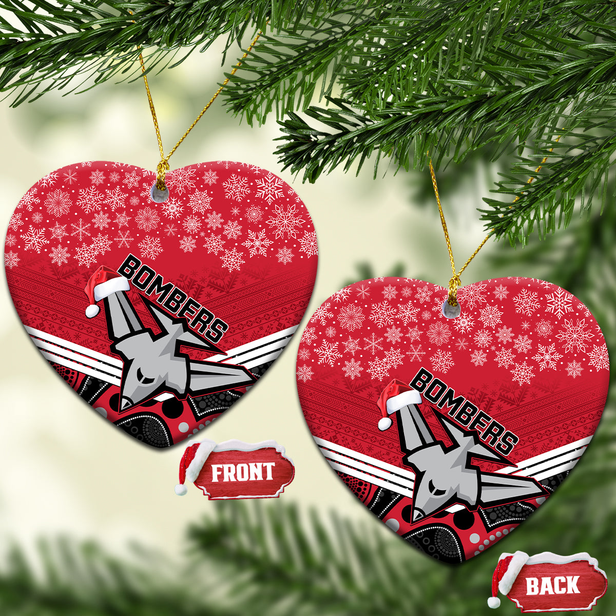 essendon-football-christmas-ceramic-ornament-merry-xmas-2023-mix-aboriginal-art