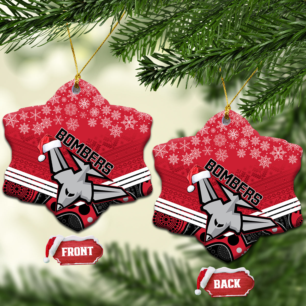 essendon-football-christmas-ceramic-ornament-merry-xmas-2023-mix-aboriginal-art