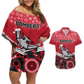 custom-essendon-football-christmas-couples-matching-off-shoulder-short-dress-and-hawaiian-shirt-merry-xmas-2023-mix-aboriginal-art