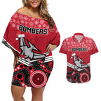 custom-essendon-football-christmas-couples-matching-off-shoulder-short-dress-and-hawaiian-shirt-merry-xmas-2023-mix-aboriginal-art