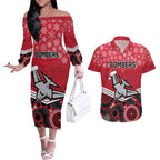 custom-essendon-football-christmas-couples-matching-off-the-shoulder-long-sleeve-dress-and-hawaiian-shirt-merry-xmas-2023-mix-aboriginal-art