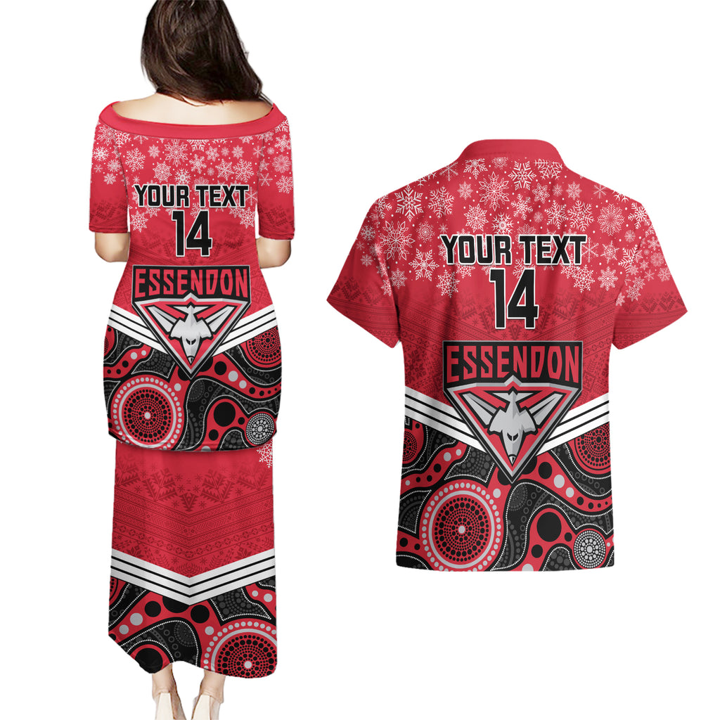 custom-essendon-football-christmas-couples-matching-puletasi-dress-and-hawaiian-shirt-merry-xmas-2023-mix-aboriginal-art
