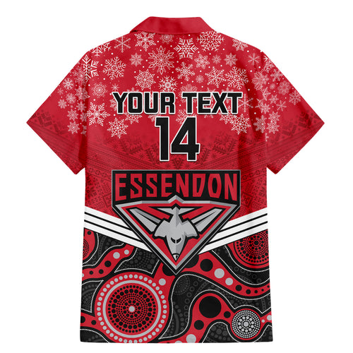 custom-essendon-football-christmas-family-matching-mermaid-dress-and-hawaiian-shirt-merry-xmas-2023-mix-aboriginal-art