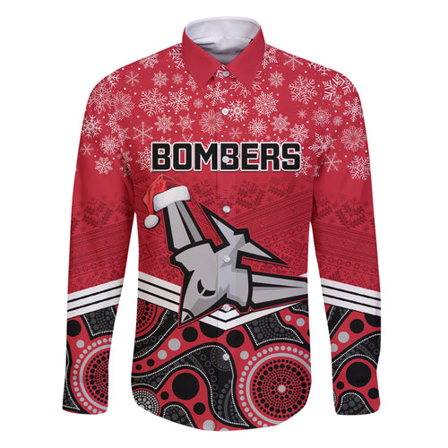 custom-essendon-football-christmas-family-matching-puletasi-dress-and-hawaiian-shirt-merry-xmas-2023-mix-aboriginal-art