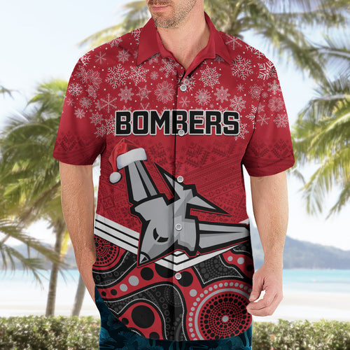 custom-essendon-football-christmas-hawaiian-shirt-merry-xmas-2023-mix-aboriginal-art