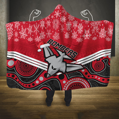 custom-essendon-football-christmas-hooded-blanket-merry-xmas-2023-mix-aboriginal-art
