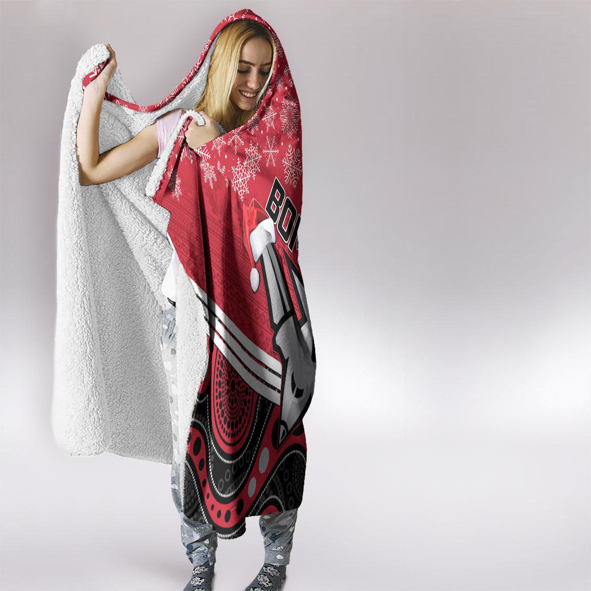 custom-essendon-football-christmas-hooded-blanket-merry-xmas-2023-mix-aboriginal-art