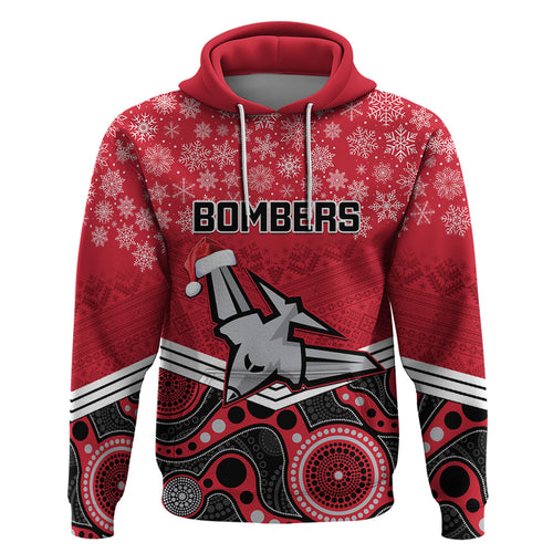 custom-essendon-football-christmas-hoodie-merry-xmas-2023-mix-aboriginal-art