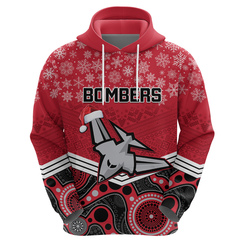 custom-essendon-football-christmas-hoodie-merry-xmas-2023-mix-aboriginal-art