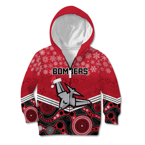 custom-essendon-football-christmas-kid-hoodie-merry-xmas-2023-mix-aboriginal-art