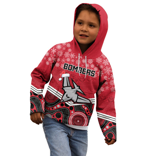 custom-essendon-football-christmas-kid-hoodie-merry-xmas-2023-mix-aboriginal-art