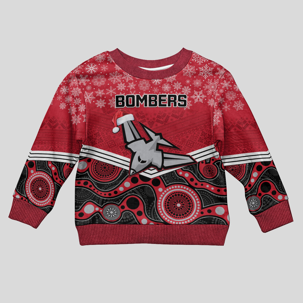 custom-essendon-football-christmas-kid-ugly-christmas-sweater-merry-xmas-2023-mix-aboriginal-art