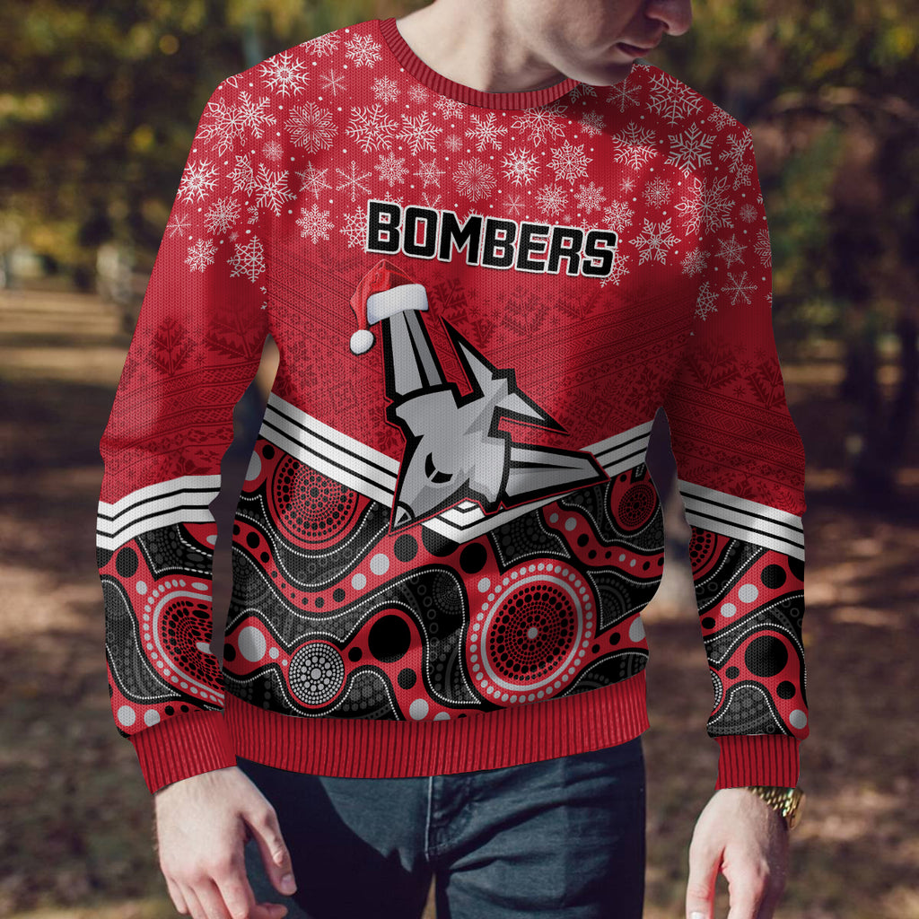 custom-essendon-football-christmas-ugly-christmas-sweater-merry-xmas-2023-mix-aboriginal-art