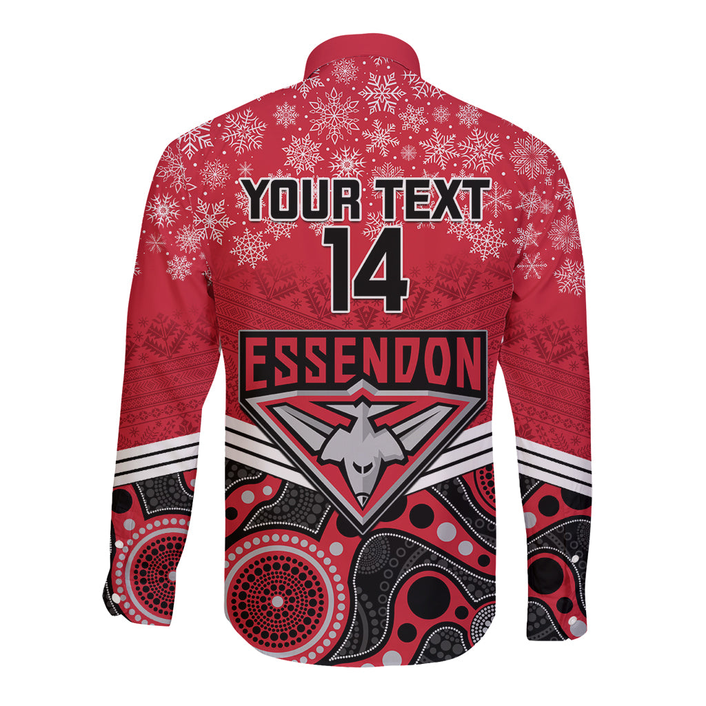 custom-essendon-football-christmas-long-sleeve-button-shirt-merry-xmas-2023-mix-aboriginal-art