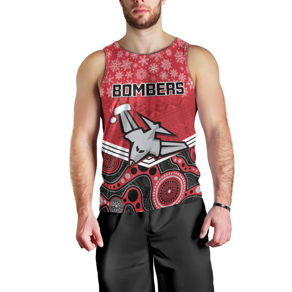 custom-essendon-football-christmas-men-tank-top-merry-xmas-2023-mix-aboriginal-art