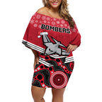 custom-essendon-football-christmas-off-shoulder-short-dress-merry-xmas-2023-mix-aboriginal-art