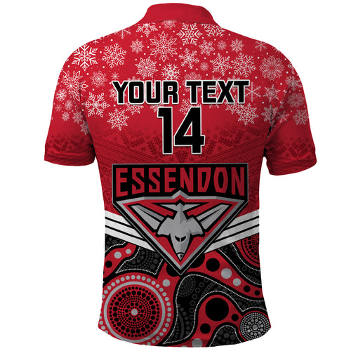custom-essendon-football-christmas-polo-shirt-merry-xmas-2023-mix-aboriginal-art