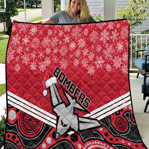 custom-essendon-football-christmas-quilt-merry-xmas-2023-mix-aboriginal-art