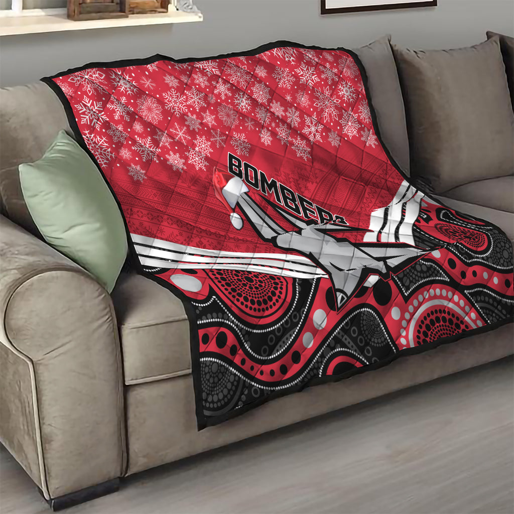 custom-essendon-football-christmas-quilt-merry-xmas-2023-mix-aboriginal-art