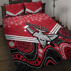 custom-essendon-football-christmas-quilt-bed-set-merry-xmas-2023-mix-aboriginal-art