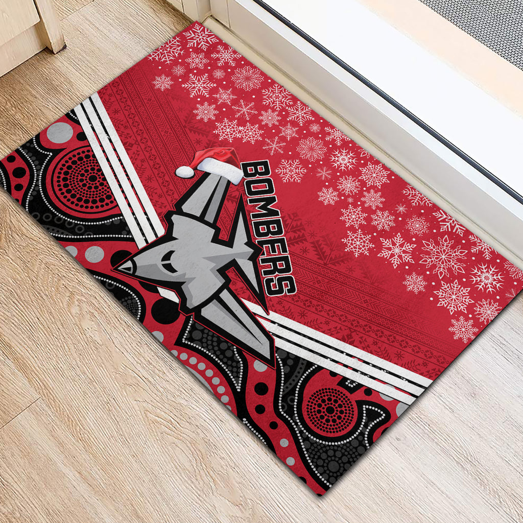 custom-essendon-football-christmas-rubber-doormat-merry-xmas-2023-mix-aboriginal-art