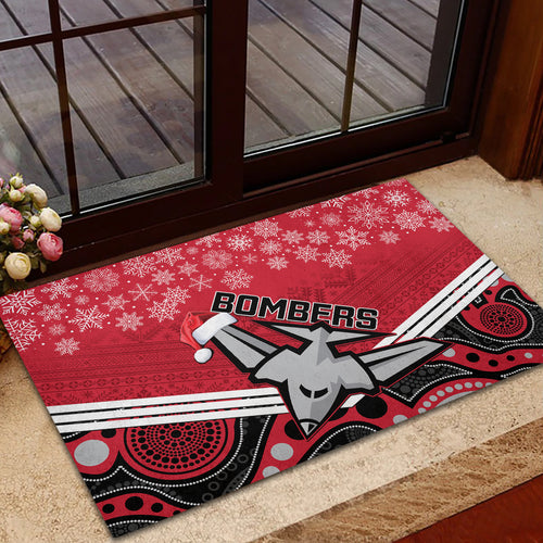custom-essendon-football-christmas-rubber-doormat-merry-xmas-2023-mix-aboriginal-art