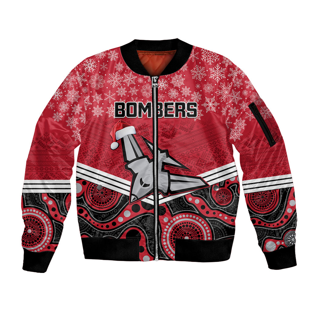 custom-essendon-football-christmas-sleeve-zip-bomber-jacket-merry-xmas-2023-mix-aboriginal-art