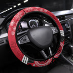 Essendon Football Christmas Steering Wheel Cover Merry Xmas 2023 Mix Aboriginal Art