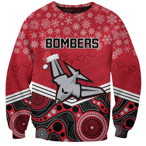 custom-essendon-football-christmas-sweatshirt-merry-xmas-2023-mix-aboriginal-art