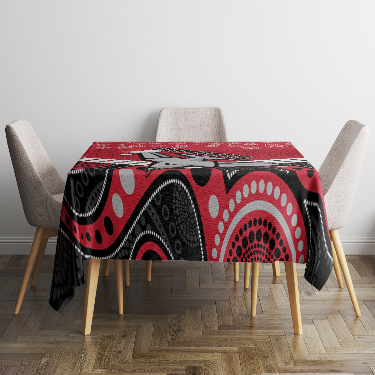 custom-essendon-football-christmas-tablecloth-merry-xmas-2023-mix-aboriginal-art