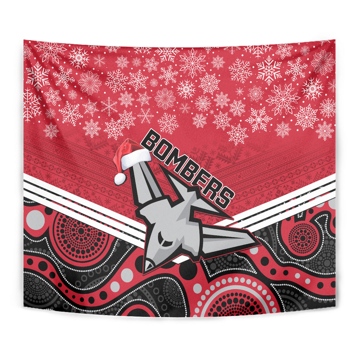 custom-essendon-football-christmas-tapestry-merry-xmas-2023-mix-aboriginal-art