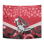 custom-essendon-football-christmas-tapestry-merry-xmas-2023-mix-aboriginal-art