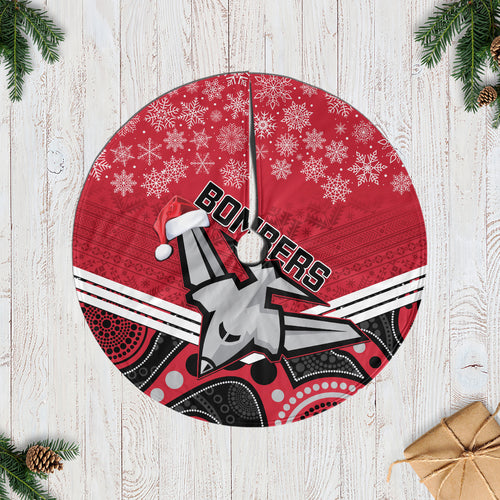 essendon-football-christmas-tree-skirt-merry-xmas-2023-mix-aboriginal-art