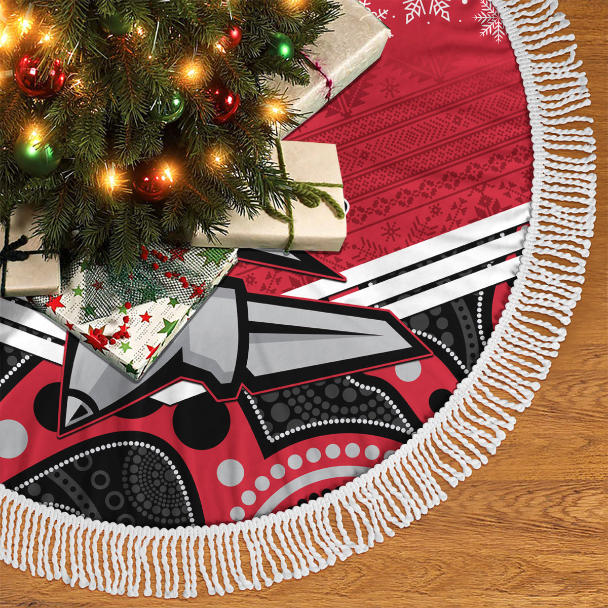 essendon-football-christmas-tree-skirt-merry-xmas-2023-mix-aboriginal-art